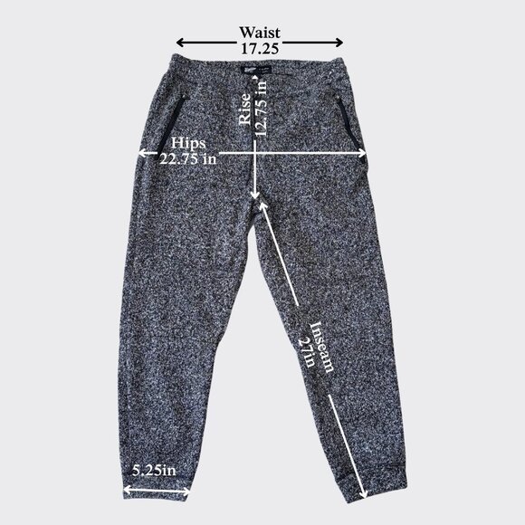 Brooklyn Cloth Men’s Fleece Jogger Sweatpants Black/White Zip Pockets Size L - Picture 5 of 13